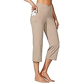 Willit Women's Yoga Capris Pants High Waist Leggings Crossover Straight Leg Athletic Exercise Workout Crop Capris 21"