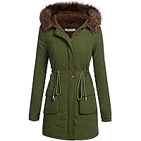 Beyove Womens Hooded Warm Winter Coats with Faux Fur Lined Outerwear Jacket
