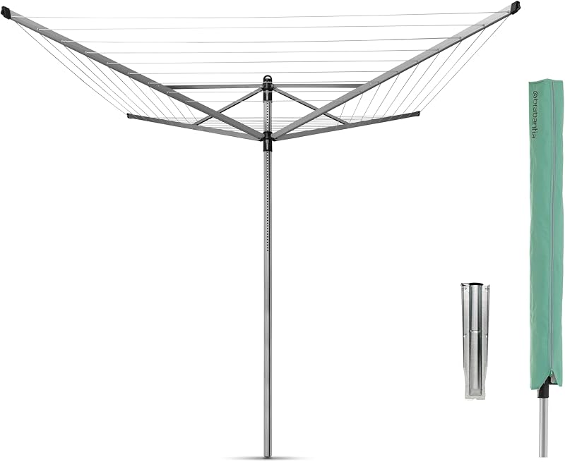 Brabantia Lift-O-Matic 50 m Rotary Clothes Line Adjustable Height UV Resistant