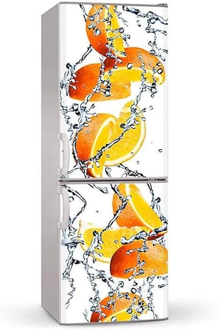 Amazon Co Jp Hxcok 3dカスタム食器洗い機冷蔵庫コンタクトペーパーオレンジスライス水冷凍庫デカールパネルカバーウォールステッカー家の装飾ギフト 100x180cm ホーム キッチン