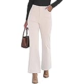 GRAPENT Corduroy Pants for Women Flare High Waisted Fall Winter Elastic Waist Stretchy Work Casual Trendy Wide Leg Pants