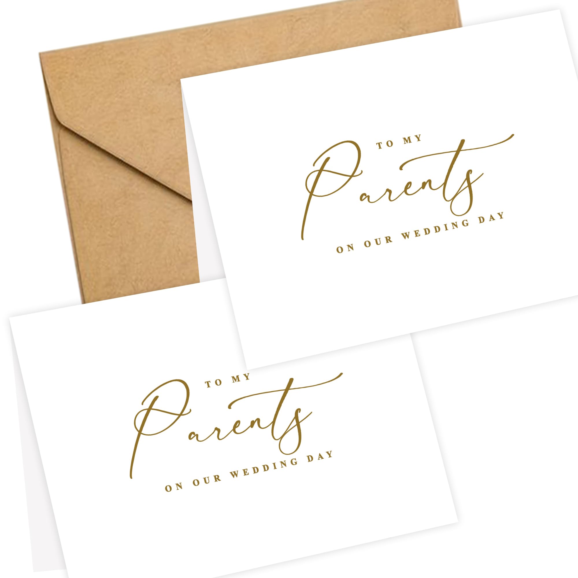 LADY&HOME To My Parents on My Wedding Day Card,Wedding Day Card to Parents,Thank Parents Wedding Day Card (C2:Parents)