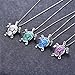 Vanessa Australian Fire Opal Sea Turtle Rings Pendant Necklace 18