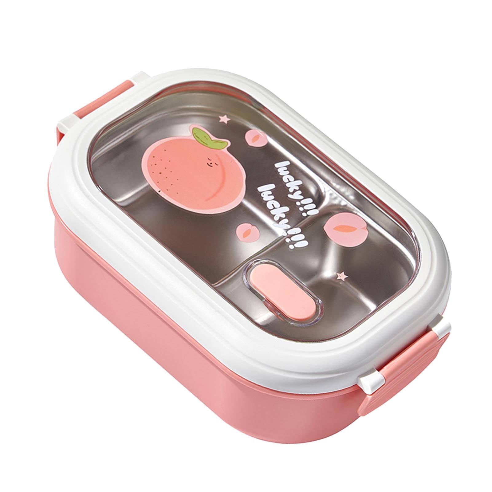 Fockety - Lunch Box, Robust Stainless Steel Lunch Box, Safe, Portable for the Office (Pink)