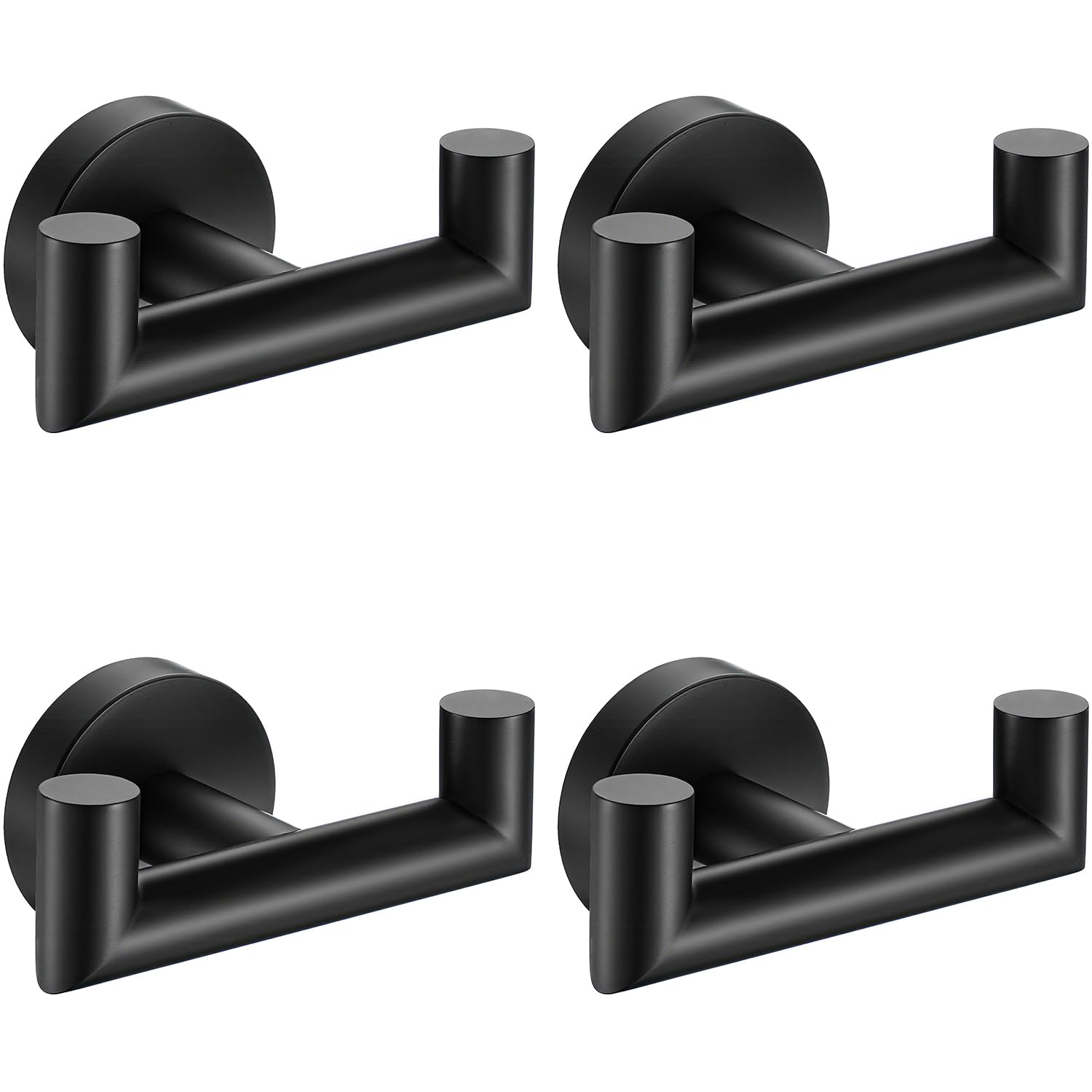 Photo 1 of ****MISSING PART***
Towel Hooks For Bathrooms, Matte Black Towel Hook For Kitchen Bathroom, SUS304 Stainless Steel Coat Hook, Heavy Duty Double Towels Holder Hooks For Hanging Towels,Coats,Clothes,Wall Mount, 4Pack