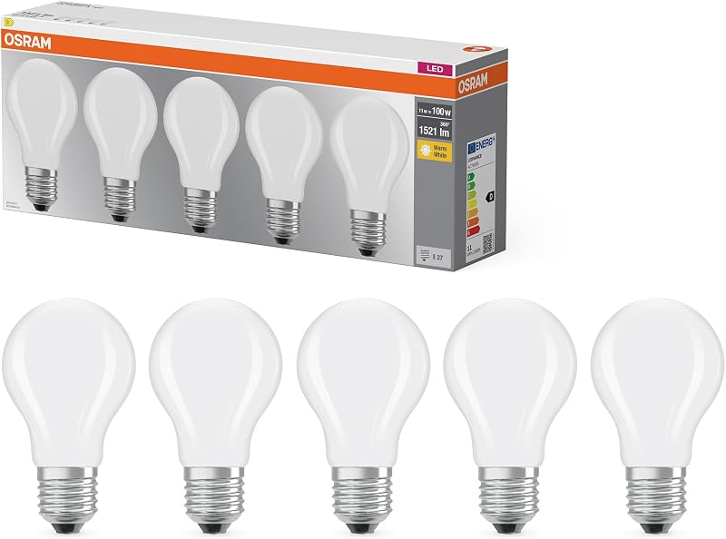 Lâmpada LED A100 filamento base da lâmpada 11W 827, 2700K branca quente, E27, fosca, 1521 lm, 100% luz instantânea