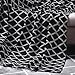 MOMA 100% Cotton Black Cable Knit Throw Blanket for Couch Bed Sofa Chair, Black White Stripe Reversible Decorative Knitted Blankets,51