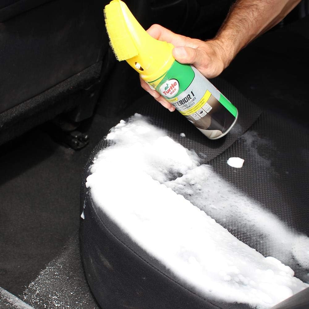Turtle Wax 51791 Interior 1 Multi Purpose Car Seat Cleaning, Stain & Odor Removal Spray with Brush 400ml, 400 g (Pack of 1) - Image 3