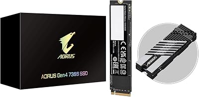 Gigabyte AORUS Gen4 7300 SSD 1TB PCIe 4.0 NVMe M.2 7300MB/s Read