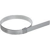 BAND-IT CP12S9 201 SS Center Punch Clamp, 5/8 x .025 in, 3-inch, 50 Per Box | T30069 tool applies double-wrap clamp, fixed clamp ID matches listed diameter, 201 stainless steel resists oxidation outdoors