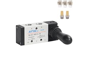 AIRVEXALON Hand Lever Valve AirTAC 4H210-08 1/4"PT 5/2 Way Manual Control Direct Acting Type Pneumatic Air