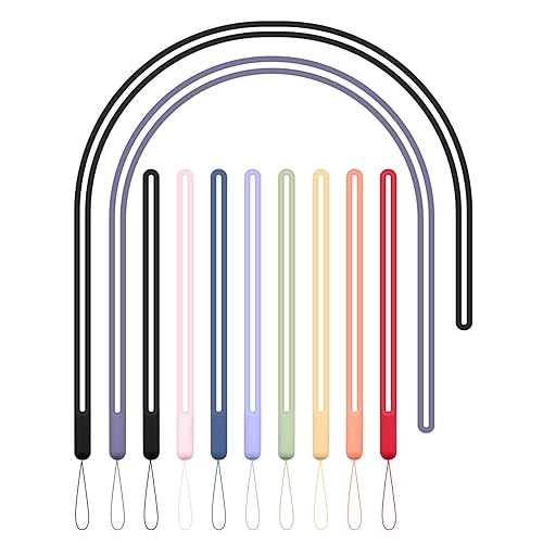 HeiyRC 10pcs Wrist Lanyard Silicone Hand Neck Strap for Phone, ID