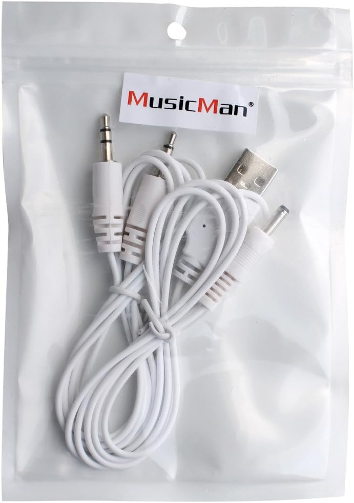 Technaxx 1x Line Cable, 1x USB Charging Cable for MusicMan, white - Image 3