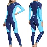 OMGear Dive Skin for Women Men Snorkel Suit Full Body Swimsuit Quick Dry Thin Diving Suit UV Protection Rash Guard Long Sleeve Swimwear Swimming Kayaking Snorkeling Gear