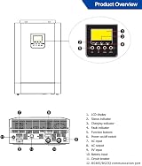 Y&H 5.5KW Solar Hybrid Inverter 48V MPPT 110A 500VDC Pure Sine Wave Work No view 5