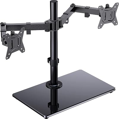 ErGear Dual Monitor Stand 13-32 inch Freestanding Desk Mount 8kg/Arm