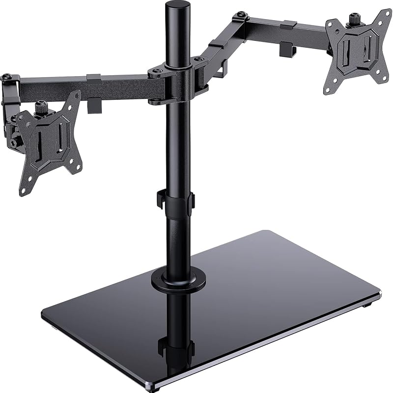 ErGear Dual Monitor Stand 13-32 inch Freestanding Desk Mount 8kg/Arm