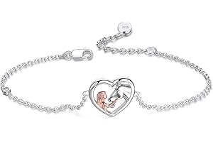 YFN Horse Jewelry Gift 925 Sterling Silver Girls Horse Adjustable Bracelet for Women Girls