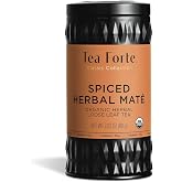 Tea Forte Spiced Herbal Mat&eacute; Loose Leaf Tea Canister | Makes 35-50 Cups, Handcrafted Loose Leaf Herbal Tea Blend, Airtight Decorative Canister, Premium Gift for Tea Lovers