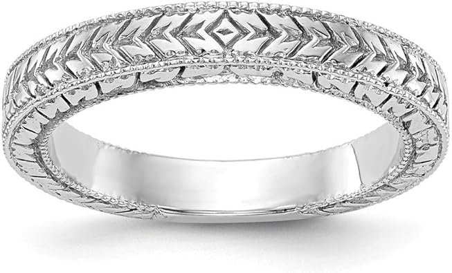 Art Deco Vintage 14 Karat Gold Etched Wedding Band Thin Stackable Milgrain At 1stdibs