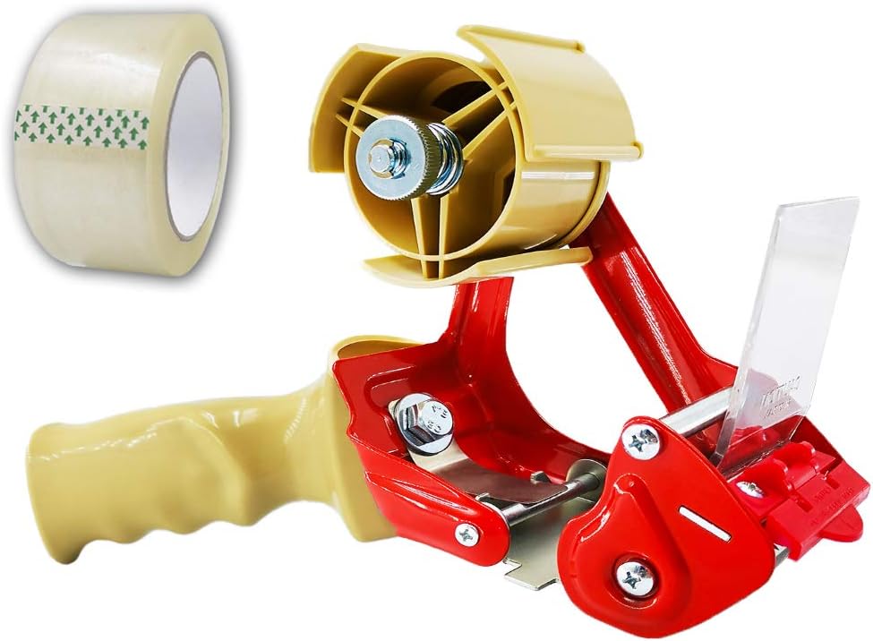 Packing Tape Dispenser Gun–Ergonomic Heavy Duty, 2 Inch Wide, Elepa Sealing Cutter, Used for Warehouse Storage Packaging, Carton Sealing. : Office Products