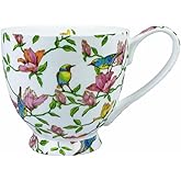 Mailandy 16oz Cute Coffee Mugs for Women Cute Mugs Bone China Flora Coffee Mug Teacups for Mon Women Birthday Gifts Christmas Gifts