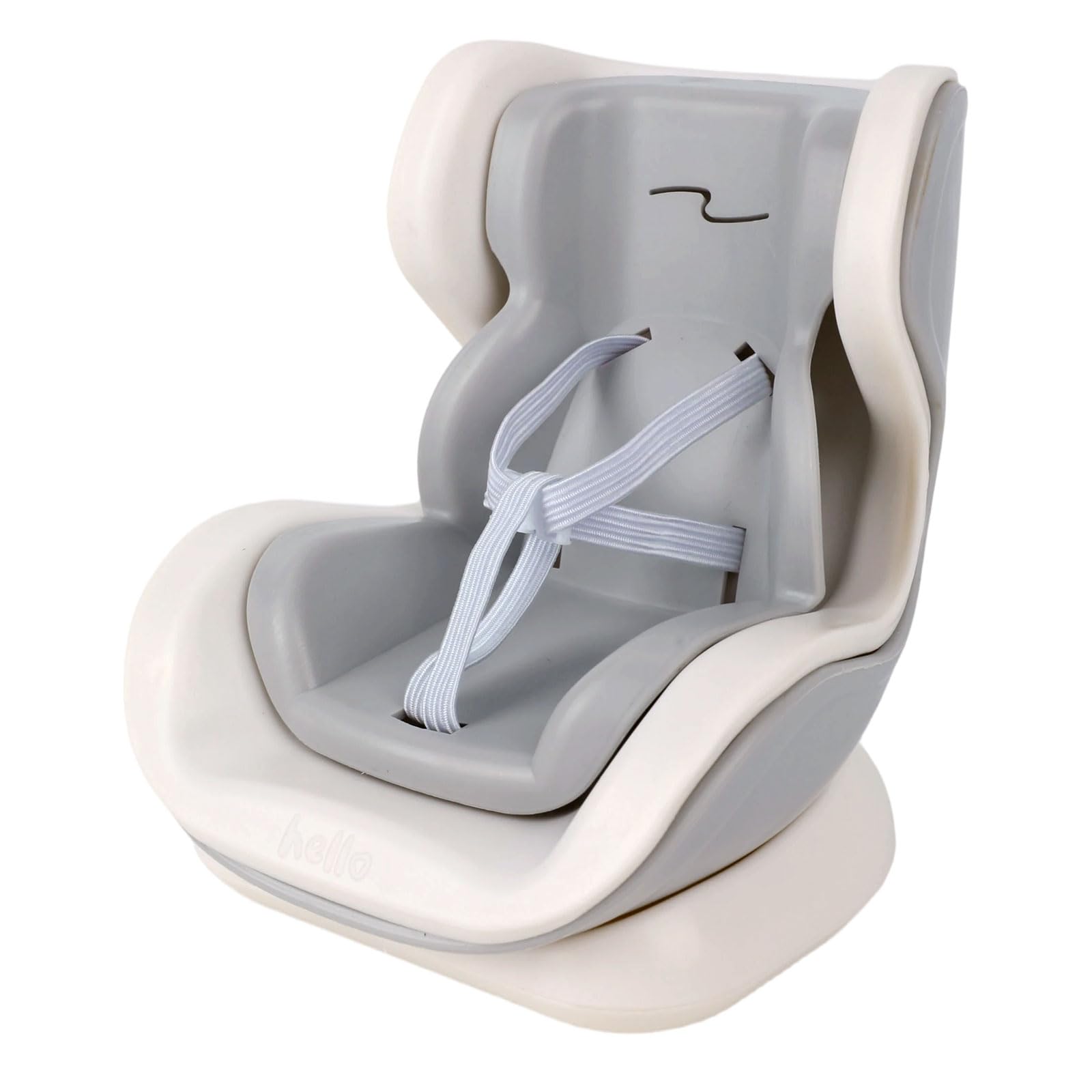 Doll Car Seat, Doll Chair Model with Magnetic Base & Air Vent Clip Cute Car Safety Seat for 6.7in/17cm Toy Stylish Accessory for Collectors Display (Grey)