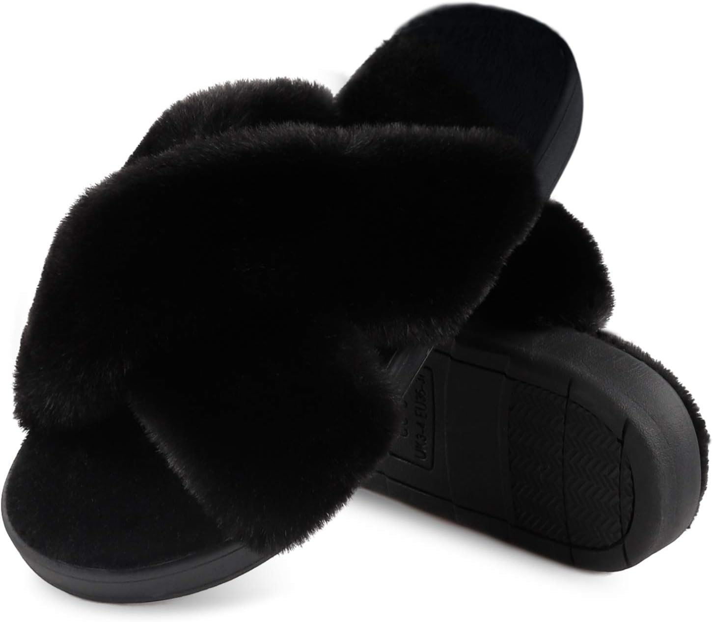 WEB&MORDEN Women's Lightweight Criss Cross Sandals Slippers Ladies