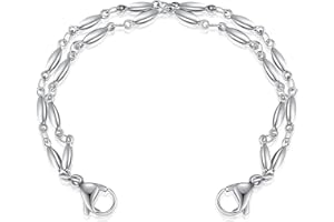LinnaLove Stainless Steel Interchangeable Chain for Medical Alert id Bracelets for Women and Men