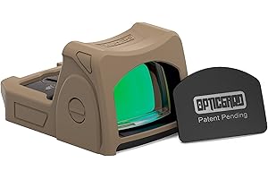 OpticGard Scope Cover Compatible with Trijicon RMR Protect Your Optic While in Action from Stray Casing and Drops Easy Snap On Shockproof Design Includes a Detachable Lens Cover for Protection FDE