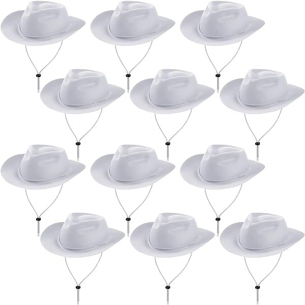 Amazon.com: Hicarer 12 Pieces Disposable Plastic Cowboy Hat  display picture 1