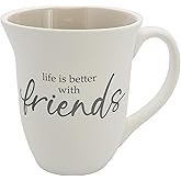 Pavilion Gift Company - Friends 16-ounce Stoneware Coffee Mug, Inspirational Mug, Novelty Coffee Mugs, Coffee Tea Cup for Girlfriend, Friend, Coworker, Birthday Gift Ideas, 1 Count, Cream