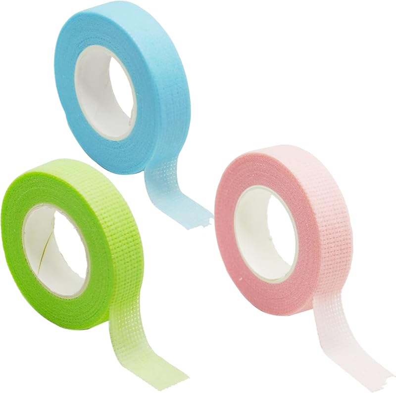 SZCXDKJ 3 Rolls Eyelash Tape Breathable Micropore Fabric Lash Extension Supplies
