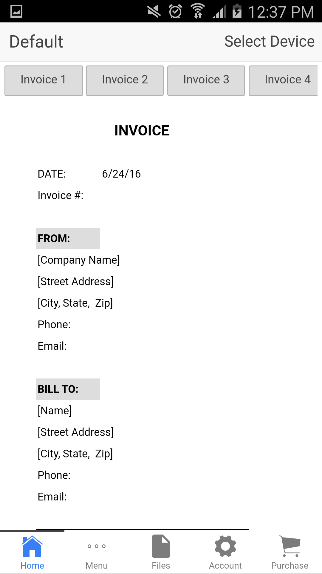 Retail Invoice