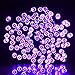 LALAPAO Solar Powered String Lights Halloween Outdoor Decor 72ft 200 LED 8 Mode Fairy Lights Waterproof for Indoor Garden Party Patio Home Wedding Lawn Christmas Tree Decorations (Purple)