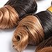 Ombre Loose Wave Bundles 3 Bundles Brazilian Virgin Human Hair 1B/27 Ombre 2 Tone Color Human Hair Extensions(8 10 12, T1B/27)