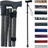Life Folding Walking Stick Adjustable Height Lightweight Aluminium Cane