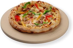 K ROCKSHEAT 10.25 Inch Pizza Stone for Grill, Small Bread Baking Stone for Oven, Cordierite Pizza Grilling Stone 10.25" Round