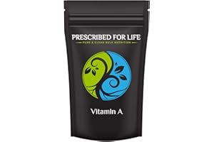 Prescribed For Life Vitamin A Powder | 500,000 IU Retinyl Acetate | Gluten Free, Vegan, Non GMO (12oz / 340g)