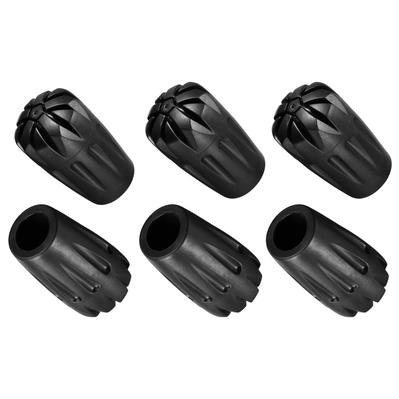 PATIKIL Trekking Pole Tips, 6Pcs Climbing Ski Cane Tip Protectors Replacement Outdoor Accessories for Hiking Poles