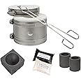 PMC Supplies LLC Mini Tabletop Pro Kiln Kit w/Tongs Chapman Flux Flux Thinner Conical Mold & 2 Graphite Crucibles Jewelry Making Gold Silver Melting Casting Gas Furnace Kit