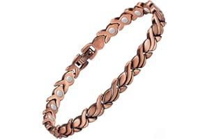 Feraco Copper Magnetic Anklets Bracelet for Women Pure Copper Bracelet with Strong Magnets for Feet,Magnetic Field Therapy,Gi