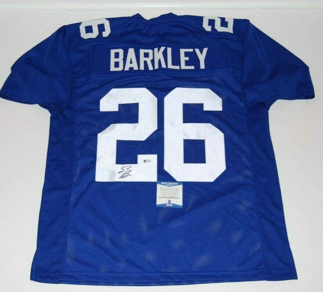 saquon barkley autographed jersey
