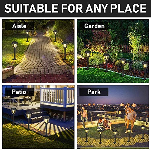 Solarleuchten Garten Warmweiß - [10 Stück] Solar Gartenleuchte Außenleuchte wasserdichte LED Solar Licht Dekoration Licht Solarlampe für Außen Wegbeleuchtung für Außen Villa Rasen