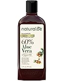 Naturaloe - Shampoo - 12 fl oz - 100% Vegan formula infused with 60% Aloe Vera Gel and Argan Oil - Ecofriendly cruelty free no parabens no silicones no sulfates