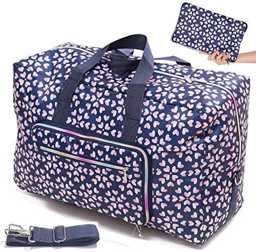 Large Foldable Travel Duffle Bag For Women Hospital Bag Cute Floral Tote Handbag Shoulder Weekender Overnight Carry On Checked Luggage Bag For Girls 1 Large Foldable Travel Duffle Bag For Women Hospital Bag Cute Floral Tote Handbag Shoulder Weekender Overnight Carry On Checked Luggage Bag For Girls