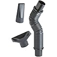FlexForm 2 1/2 Hose Kit - Flexible, 12"-36" ID Flex Plastic Hose, Adapters, Narrow & Wide Nozzle Tools - Dust Collection Fittings