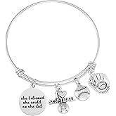 HUTIMY Softball Gift for Team Women Bracelet Best Inspiration Stuff Players Softball Bracelet