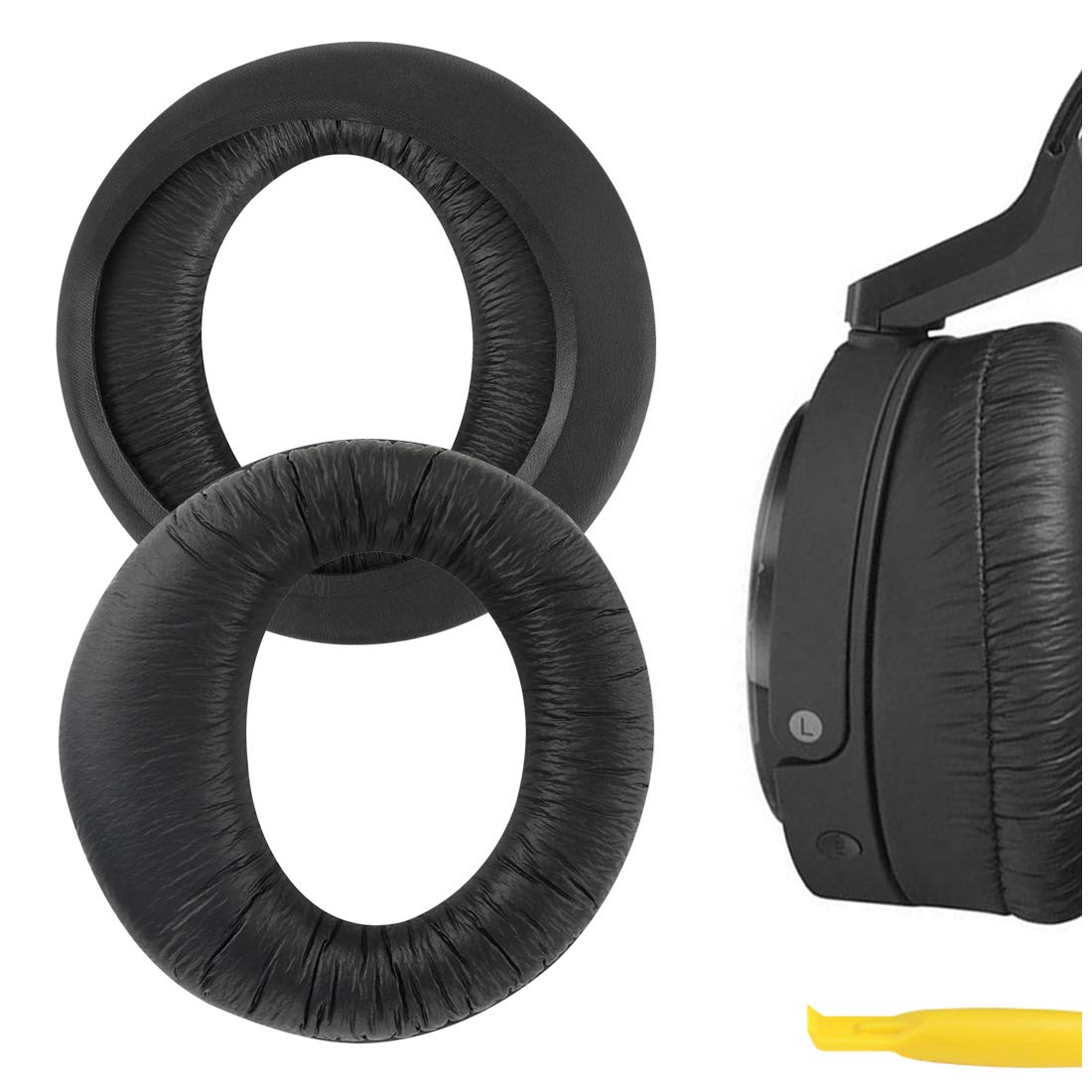 Geekria Replacement Ear Pads for Sony MDR-RF6000/ 6500/7000/ 7100, MDR-DS6000/ 6500/7000/ 7100, XD150/ 200 Headphones Ear Cushions, Repair Parts (Black)