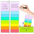 JJPRO Dry Erase Sticky Notes -8 Colors Reusable Whiteboard Stickers 3"x3"-16 Pack. Suitable for All Smooth Surface.Great for Labels, Lists, Reminders and Decals-Washable,Removable